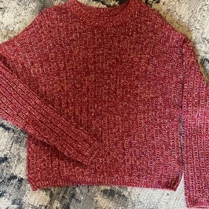 Worn once! Red with some other tones as well size large sweater from target!